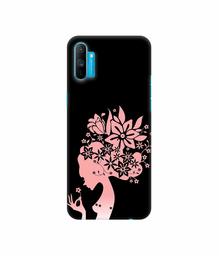 Amazon Brand - Solimo Designer Pink Color Lady Vector 3D Printed Hard Back Case Mobile Cover for Realme C3