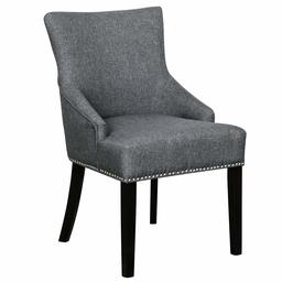 Amazon Brand – Ravenna Home Traditional Dining Chair, 36 Inch Height, Charcoal Grey