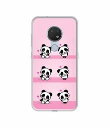 Amazon Brand - Solimo Designer Panda Pattern UV Printed Soft Back Case Mobile Cover for Nokia 6.2