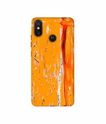 Amazon Brand - Solimo Designer Gold Yellow Paint 3D Printed Hard Back Case Mobile Cover for Motorola One Power