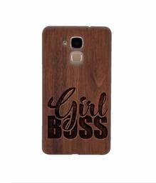 Amazon Brand - Solimo Designer Girl Boss On Wood 3D Printed Hard Back Case Mobile Cover for Huawei Honor 5c