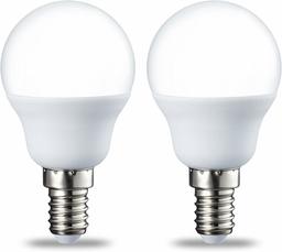 AmazonBasics LED E14 Small Edison Screw Golf Ball P45 Bulb, 5.5W (Equivalent to 40W), Warm White- Pack of 2