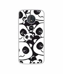 Amazon Brand - Solimo Designer Panda Texture UV Printed Soft Back Case Mobile Cover for Motorola Moto G6 Play/Motorola Moto E5