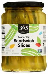 365 EVERYDAY VALUE Kosher Dill Sandwich Slices, 24 FZ