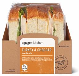 Amazon Kitchen, Turkey & Cheddar Sandwich, 7.6 oz