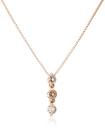 [An AJC Collection] an AJC Collection Diamond K10 Pink Gold 3 Stone Necklace (Total 0.30 CT) 5442 – 5274 – 0012 – 0000 