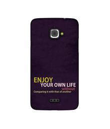 Amazon Brand - Solimo Designer Enjoy Your Life 3D Printed Hard Back Case Mobile Cover for InFocus M350