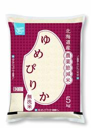 【精米】[Amazonブランド]Happy Belly 北海道産 無洗米 農薬節減米 ゆめぴりか 5kg 令和元年産