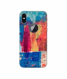 Amazon Brand - Solimo Designer Randam Color Mixing 3D Printed Hard Back Case Mobile Cover for Apple iPhone Xs Max (Logo Cut)