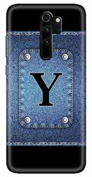 Amazon Brand - Solimo Designer Button Jeans Alphabet-Y 3D Printed Hard Back Case Mobile Cover for Xiaomi Redmi Note 8 Pro