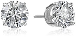 IGI Certified 14k White Gold Lab Created Diamond Stud Earrings (4 cttw, I-J Color, SI1-SI2 Clarity)