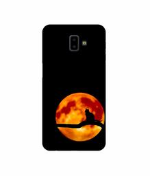 Amazon Brand - Solimo Designer Dark Black Cat 3D Printed Hard Back Case Mobile Cover for Samsung Galaxy J6 Plus