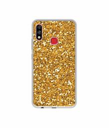 Amazon Brand - Solimo Designer Golden Sparkle UV Printed Soft Back Case Mobile Cover for Infinix Hot 7 pro