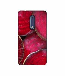 Amazon Brand - Solimo Designer Red Texture 3D Printed Hard Back Case Mobile Cover for Nokia 5