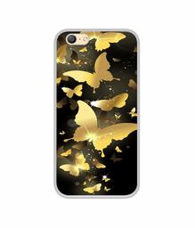 Amazon Brand - Solimo Designer Golden Butterfly Pattern UV Printed Soft Back Case Mobile Cover for Oppo A57