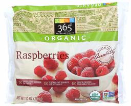 365 Everyday Value, Organic Raspberries, 10 oz, (Frozen)