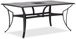 Strathwood Barnes Ceramic and Aluminum Rectangular Dining Table