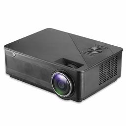 DIDAR WXGA 3600Lumens LCD Projector Native 1080P Compatible with HDMI, USB, VGA, SD/TF Card, AV, TV Box, 200“ Large Display for Home Entertainment, PPT Presentations (Black)