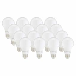 AmazonBasics 60W Equivalent, Soft White, Dimmable, 10,000 Hour Lifetime, A19 LED Light Bulb | 16-Pack