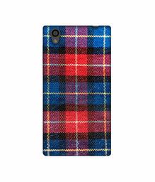 Amazon Brand - Solimo Designer Check Cloth 3D Printed Hard Back Case Mobile Cover for Sony Xperia L1