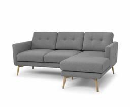 Marca Amazon - Movian Buran - Sofá de 3 Plazas, 204 x 153 x 86 cm, Gris