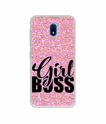 Amazon Brand - Solimo Designer Girl Boss On Pink Sparkle UV Printed Soft Back Case Mobile Cover for Mi Redmi 8A