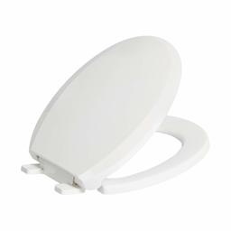 AmazonBasics Soft-Close Toilet Seat, Round, White, 2-Pack