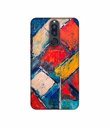 Amazon Brand - Solimo Designer Dark Multicolor Blocks UV Printed Soft Back Case Mobile Cover for Huawei Honor 9i