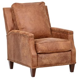 Amazon Brand – Stone & Beam Marin Studded Leather Recliner Chair, 30