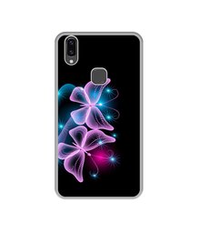 Amazon Brand - Solimo Designer Butterflies Neon Light UV Printed Soft Back Case Mobile Cover for Vivo V9