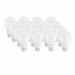 AmazonBasics 40 W equivalente, luz blanca suave, regulable, 10.000 horas de vida útil, foco LED A19 | Paquete de 16