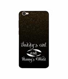 Amazon Brand - Solimo Designer Daddy's Girl and Mummy World 3D Printed Hard Back Case Mobile Cover for Vivo V5