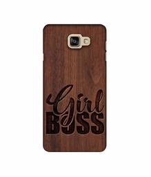 Amazon Brand - Solimo Designer Girl Boss On Wood 3D Printed Hard Back Case Mobile Cover for Samsung Galaxy A9 Pro