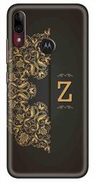 Amazon Brand - Solimo Designer Black Pattern Alphabet-Z 3D Printed Hard Back Case Mobile Cover for Motorola Moto E6s / Motorola Moto E6 Plus