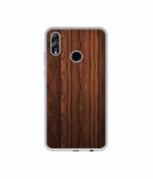 Amazon Brand - Solimo Designer Wooden Texture UV Printed Soft Back Case Mobile Cover for Honor 10 Lite