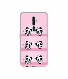 Amazon Brand - Solimo Designer Panda Pattern UV Printed Soft Back Case Mobile Cover for Oppo Reno2 F