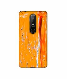 Amazon Brand - Solimo Designer Gold Yellow Paint 3D Printed Hard Back Case Mobile Cover for Nokia 6.1 Plus