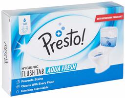 Amazon Brand - Presto! Hygienic Flush Tabs, Aqua Fresh - 50 g (Pack of 6)