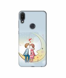 Amazon Brand - Solimo Designer Couple Sitting On Moon 3D Printed Hard Back Case Mobile Cover for Asus Zenfone Max Pro M1 ZB601KL