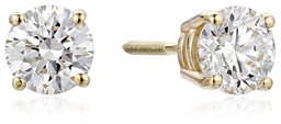 IGI Certified 14k Yellow Gold Lab Created Diamond Stud Earrings (1cttw, I-J Color, SI1-SI2 Clarity)