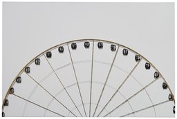 Amazon Brand – Rivet Black and White Print of the Golden Ferris Wheel on Canvas 36