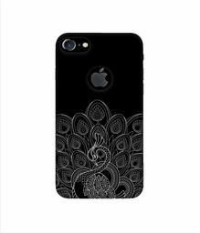 Amazon Brand - Solimo Designer Peacock Pattern 3D Printed Hard Back Case Mobile Cover for Apple iPhone 7 (with Logo Cut)