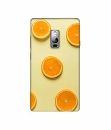 Amazon Brand - Solimo Designer Orange Texture 3D Printed Hard Back Case Mobile Cover for OnePlus 2