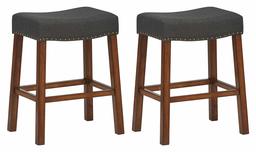 Ravenna Home Dawn Nailhead Saddle Stool 2-Pack