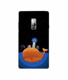 Amazon Brand - Solimo Designer Whale 3D Printed Hard Back Case Mobile Cover for OnePlus 2