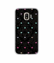 Amazon Brand - Solimo Designer Heart Texture UV Printed Soft Back Case Mobile Cover for Samsung Galaxy J4