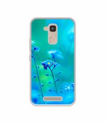 Amazon Brand - Solimo Designer Blue Flower UV Printed Soft Back Case Mobile Cover for Intex Elyt E7