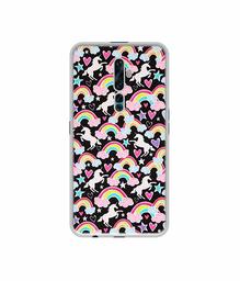 Amazon Brand - Solimo Designer Unicorn Texture UV Printed Soft Back Case Mobile Cover for Oppo Reno2 F