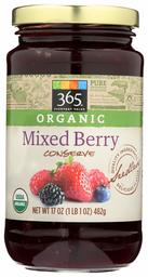 365 Everyday Value, Organic Mixed Berry Conserve, 17 oz