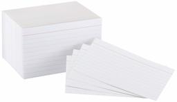 AmazonBasics Lot de 300 cartes lignées épaisses Blanc 7,6 x 12,7 cm